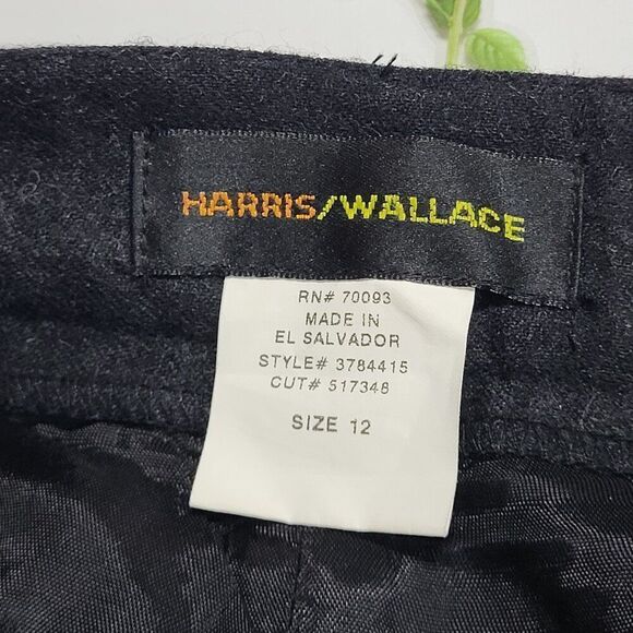 Harris/Wallace, Not Worn, Black Lined Women's 100% Wool Dress Pants, Size 12 - Picture 3 of 9